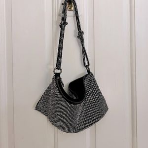 Rhinestone Slouchy Purse with Knot Details
